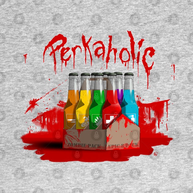 Zombie 8-Pack Bloodied Perkaholic on Maroon by LANStudios